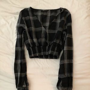 Plaid Black Top